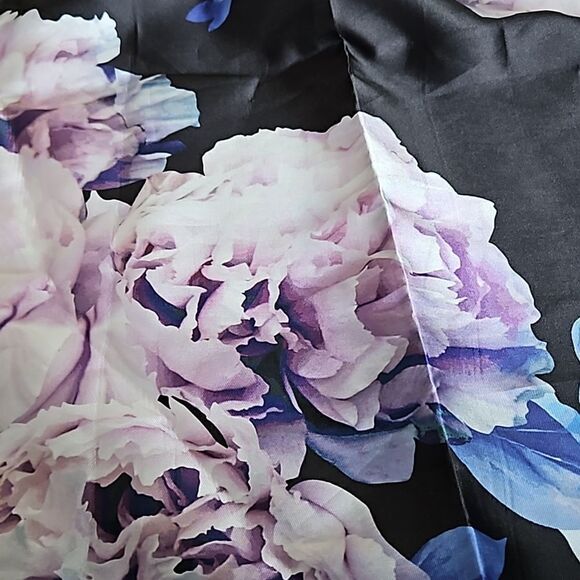 Sweet Storm Women's Floral Spaghetti Straps Maxi Dress Black/Purple Small - Picture 14 of 16